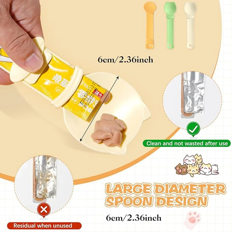 Cat Strip Squeeze Spoons Strip Feeder Wet Treats Dispense Spoon Candy Color Pet Food Spoons For Cats Liquid Snack And Wet Food Cat Strip Squeeze Spoons Strip Feeder Wet Treats Dispense Spoon Candy Color Pet Food Spoons For Cats Liquid Snack And Wet Food - Image 4