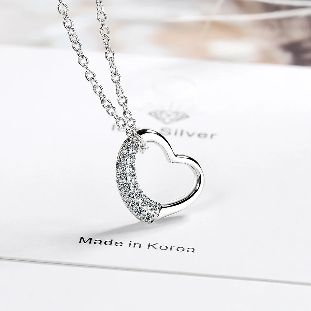 Halsketten Mit Anhänger Aus 925Er-Sterlingsilber, Weiblicher Zirkon, Herz-Anhänger, Für Frauen, Retro-Luxus-Halsband, Schmuck, Geschenk, Weiblicher Schmuck Halsketten Mit Anhänger Aus 925Er-Sterlingsilber, Weiblicher Zirkon, Herz-Anhänger, Für Frauen, Retro-Luxus-Halsband, Schmuck, Geschenk, Weiblicher Schmuck - Image 2