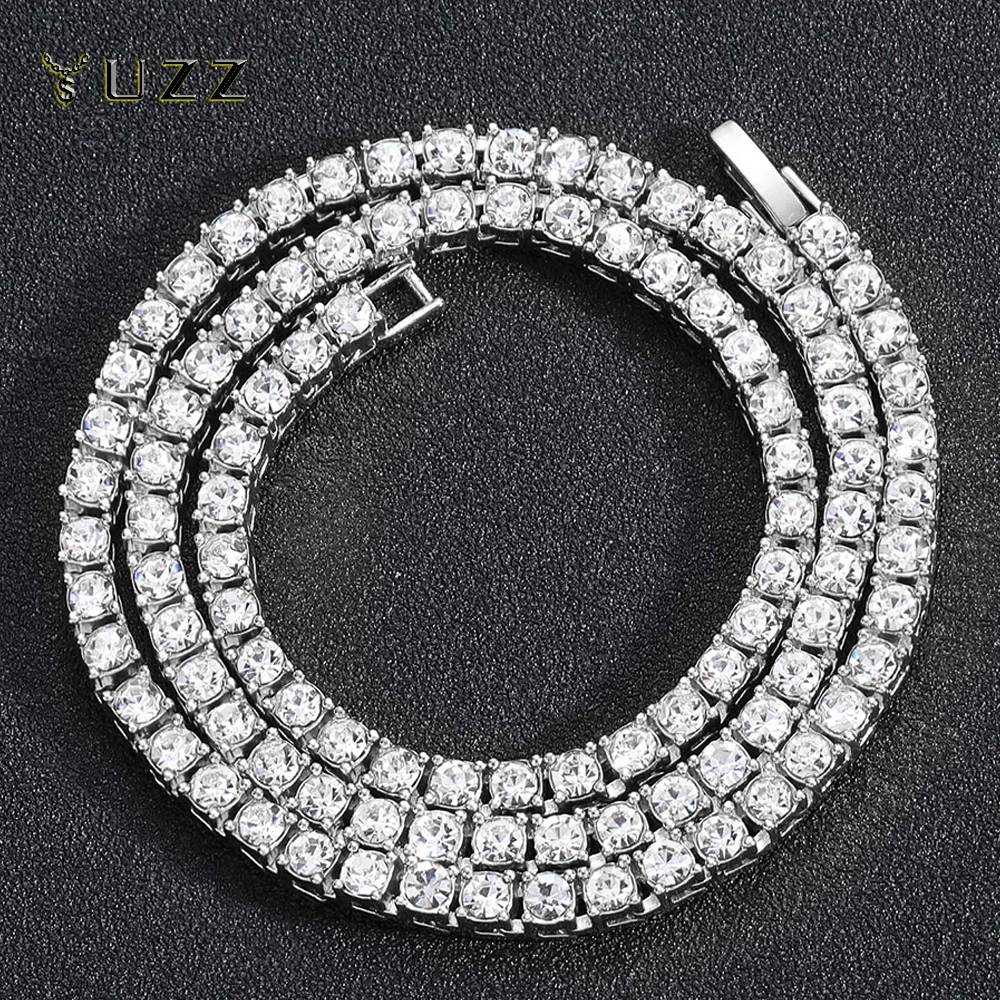 Hip Hop 5Mm Tennis Kette Iced Out Armband Halskette Männer Mode Silber Farbe Tennis Schmuck Ketten Frauen 20 Zoll Halsband Punk Geschenk Hip Hop 5Mm Tennis Kette Iced Out Armband Halskette Männer Mode Silber Farbe Tennis Schmuck Ketten Frauen 20 Zoll Halsband Punk Geschenk
