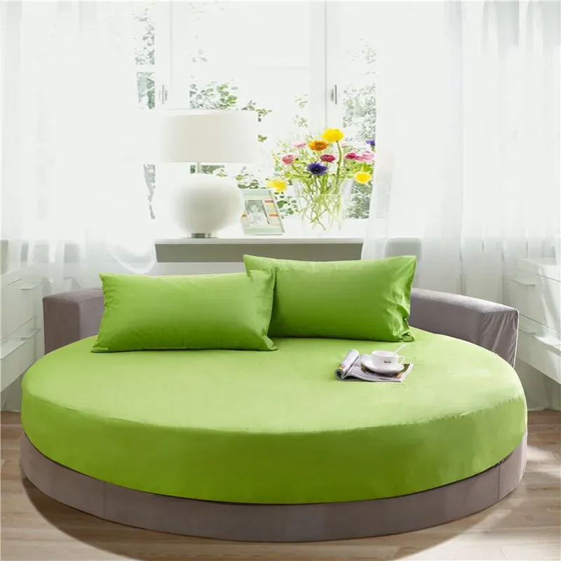 100% Cotton Round Bed Sheet Set Elastic Band Soft Skin Friendly Fitted Sheets Set Elastic Band Bedsheet 3/1 Pcs Mattress Cover 100% Cotton Round Bed Sheet Set Elastic Band Soft Skin Friendly Fitted Sheets Set Elastic Band Bedsheet 3/1 Pcs Mattress Cover - Image 15