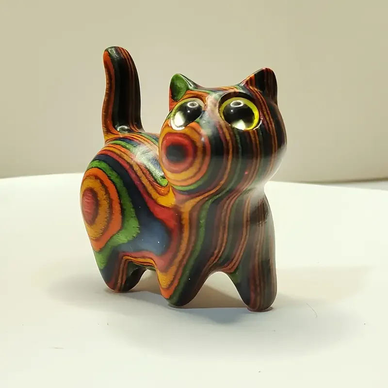 1 Painted Wooden Kitten Creative Wooden Sculpture Small Cat Home Festival Entrance Decoration Small Statue Ornaments 1 Painted Wooden Kitten Creative Wooden Sculpture Small Cat Home Festival Entrance Decoration Small Statue Ornaments