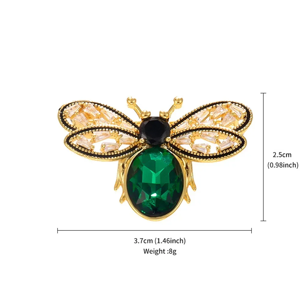 Hochwertige Grüne Kristall-Bienenbroschen Luxuriöse Strass-Insekten-Anstecknadeln Für Kragen Hut Schal Deko Modeschmuck Geschenke Hochwertige Grüne Kristall-Bienenbroschen Luxuriöse Strass-Insekten-Anstecknadeln Für Kragen Hut Schal Deko Modeschmuck Geschenke - Image 16