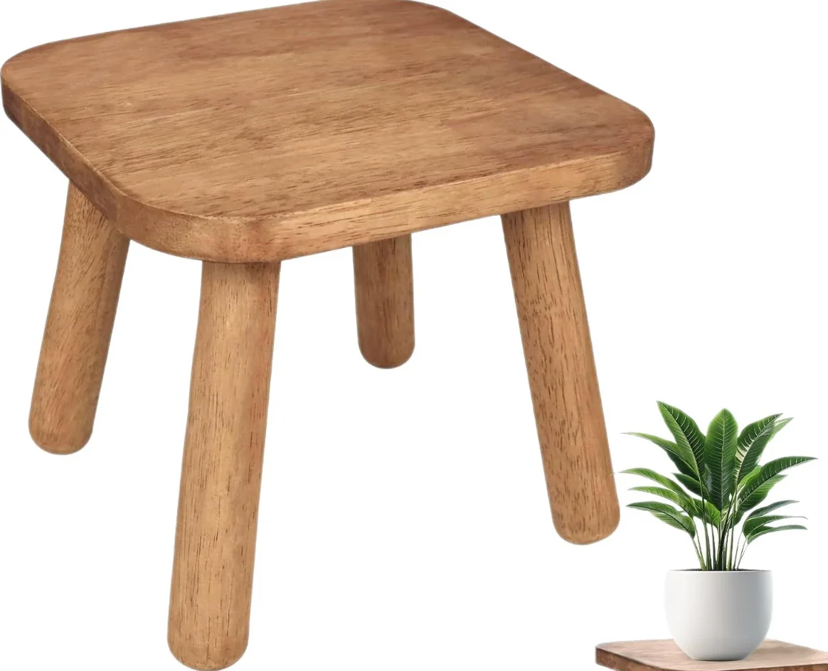 Multifunctional Solid Wood Stool Stackable Design Indoor Living Room Dining Seat Bench Multifunctional Solid Wood Stool Stackable Design Indoor Living Room Dining Seat Bench - Image 4