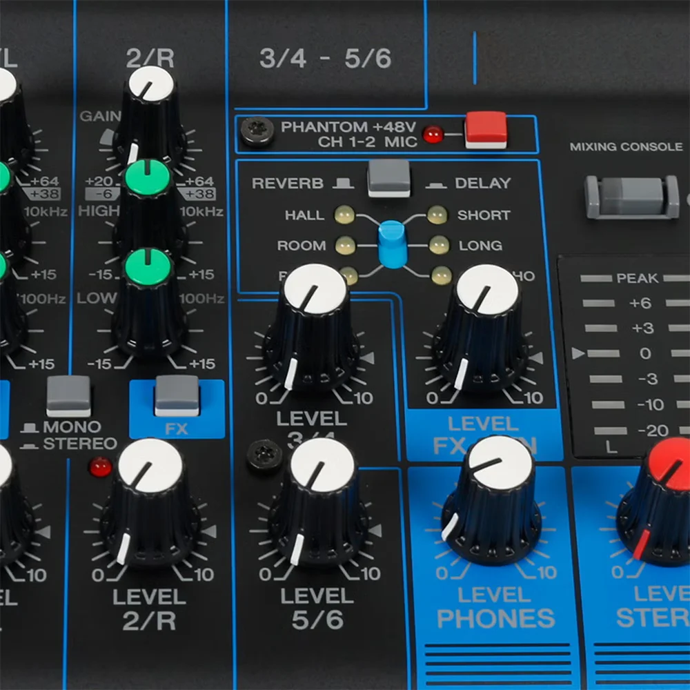 Professioneller 6-Kanal-Audiomixer Mit 48 V Phantomspeisung, 10 Eingängen, Stereo, Usb &Amp; Bluetooth Für Mikrofon, Mp3, Pc-Aufnahmen, Dj Und Karaoke Professioneller 6-Kanal-Audiomixer Mit 48 V Phantomspeisung, 10 Eingängen, Stereo, Usb &Amp; Bluetooth Für Mikrofon, Mp3, Pc-Aufnahmen, Dj Und Karaoke - Image 3