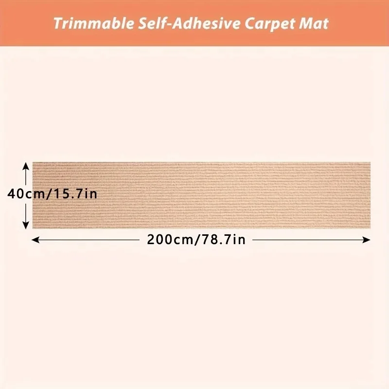 30X100Cm Self-Adhesive Customizable Cat Scratching Mat - Protects Furniture &Amp; Promotes Healthy Claws 30X100Cm Self-Adhesive Customizable Cat Scratching Mat - Protects Furniture &Amp; Promotes Healthy Claws - Image 6