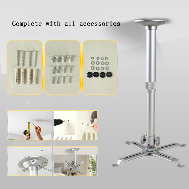 Thinyou Universal-Beamerhalterung 20–120 Cm – Schwenk- Und Neigbar, Verstellbare Decken- Und Wandhalterung Für Projektoren Thinyou Universal-Beamerhalterung 20–120 Cm – Schwenk- Und Neigbar, Verstellbare Decken- Und Wandhalterung Für Projektoren - Image 6