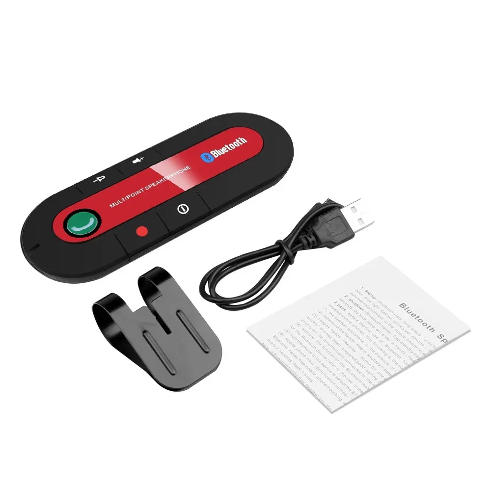 Bluetooth Freisprecheinrichtung Fürs Auto – Kabelloser Lautsprecher Mit Sonnenblenden-Clip, Mp3-Player Und Stereo-Audio Bluetooth Freisprecheinrichtung Fürs Auto – Kabelloser Lautsprecher Mit Sonnenblenden-Clip, Mp3-Player Und Stereo-Audio - Image 8