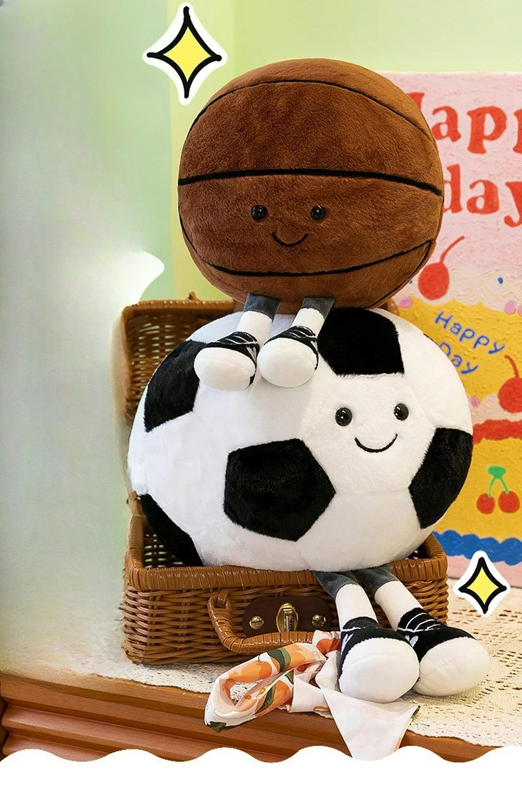 Plüschtiere Spaßige Sportarten Basketball Fußball Plüschtiere Für Kinderzimmer-Deko Kreative Dekorative Stoffpuppen Plüschtiere Spaßige Sportarten Basketball Fußball Plüschtiere Für Kinderzimmer-Deko Kreative Dekorative Stoffpuppen - Image 7