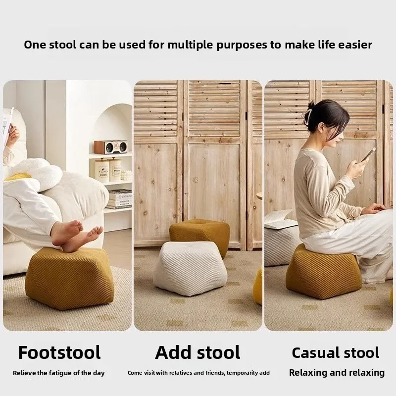 Solid Wood Octagonal Stool For Home Use, Shoe Changing Sofa, Footrest, Low Stool, Makeup Seat, Pedestal Solid Wood Octagonal Stool For Home Use, Shoe Changing Sofa, Footrest, Low Stool, Makeup Seat, Pedestal - Image 4