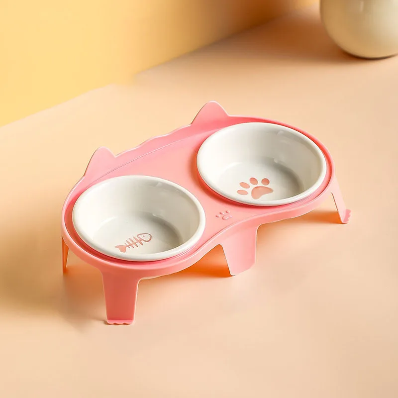 Ceramic Cat Bowl Double Bowl - Elevated Slanted Pet Food Water Bowls, High-Quality Kitten Feeding Drinking Bowls, Pet Supplies Ceramic Cat Bowl Double Bowl - Elevated Slanted Pet Food Water Bowls, High-Quality Kitten Feeding Drinking Bowls, Pet Supplies - Image 6