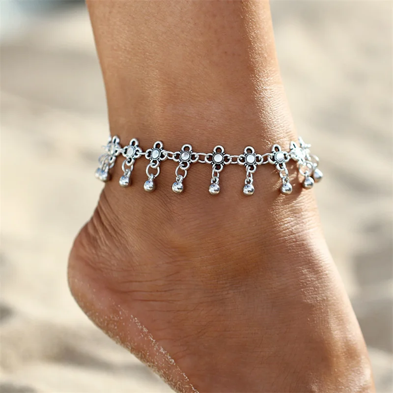 2/3 Teile/Satz Strand Fußkettchen Für Frauen Perle Perlen Sonnenblumen Anhänger Fuß Ketten Böhmischen Fuß Zubehör Sommer Barfuß Kette 2/3 Teile/Satz Strand Fußkettchen Für Frauen Perle Perlen Sonnenblumen Anhänger Fuß Ketten Böhmischen Fuß Zubehör Sommer Barfuß Kette - Image 6