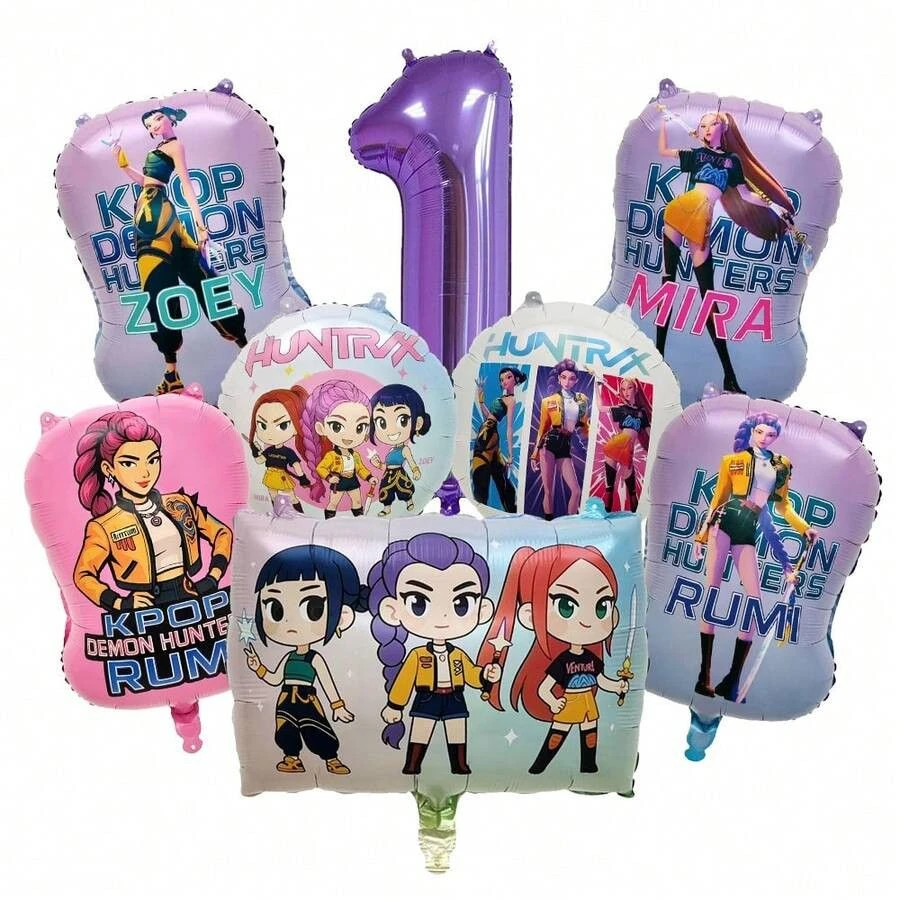 Heißer Kpop Demon Hunters Nummer 1-9 Folienballon-Set, Vollständiges Ensemble-Themenballons Geburtstagsparty-Dekorationen Foto-Requisiten Neu Heißer Kpop Demon Hunters Nummer 1-9 Folienballon-Set, Vollständiges Ensemble-Themenballons Geburtstagsparty-Dekorationen Foto-Requisiten Neu - Image 8