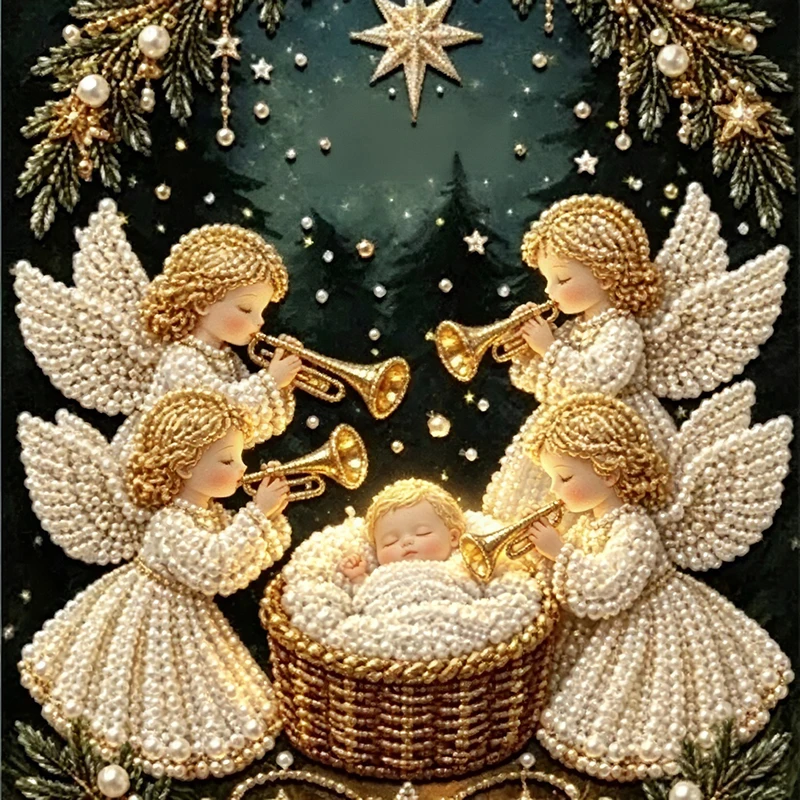 Diamond-Painting-Set Krippe 5D Mit Rahmen – Christliche Weihnachtsdeko Zum Aufhängen Diamond-Painting-Set Krippe 5D Mit Rahmen – Christliche Weihnachtsdeko Zum Aufhängen – Bild 7