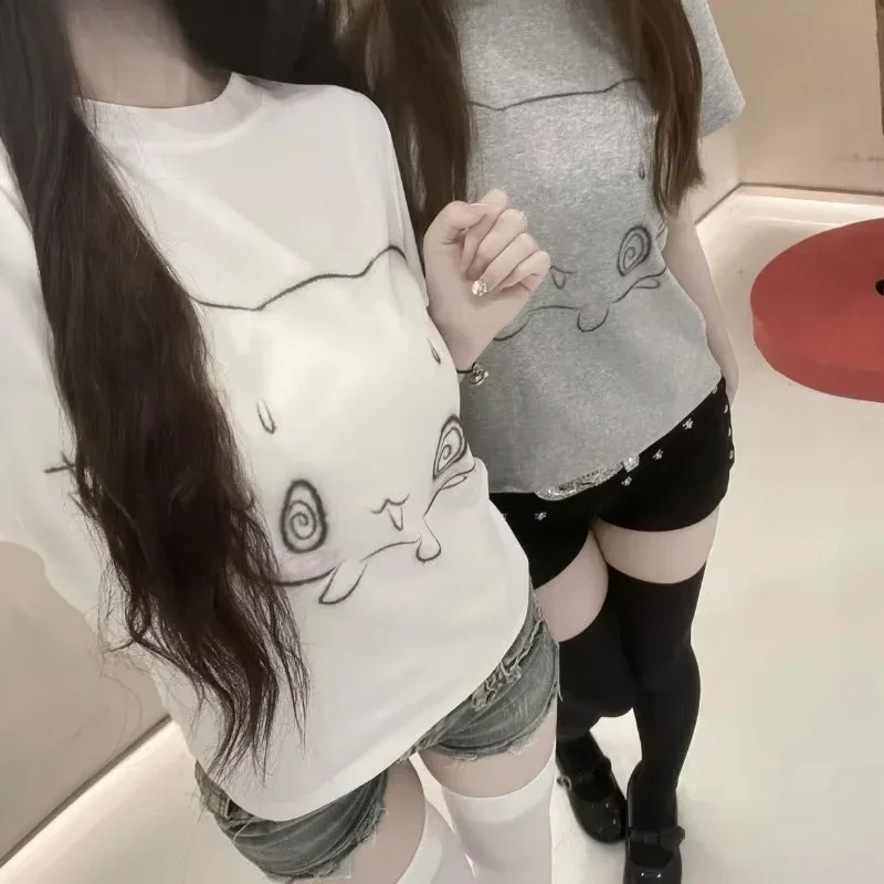 Japanisches T-Shirt Für Damen, Kurzärmelig, Rundhalsausschnitt, Kleidung, Modisch, Lässig, Niedlich, Sommer-T-Shirts, Anime-Y2K-Bedruckte T-Shirts Japanisches T-Shirt Für Damen, Kurzärmelig, Rundhalsausschnitt, Kleidung, Modisch, Lässig, Niedlich, Sommer-T-Shirts, Anime-Y2K-Bedruckte T-Shirts