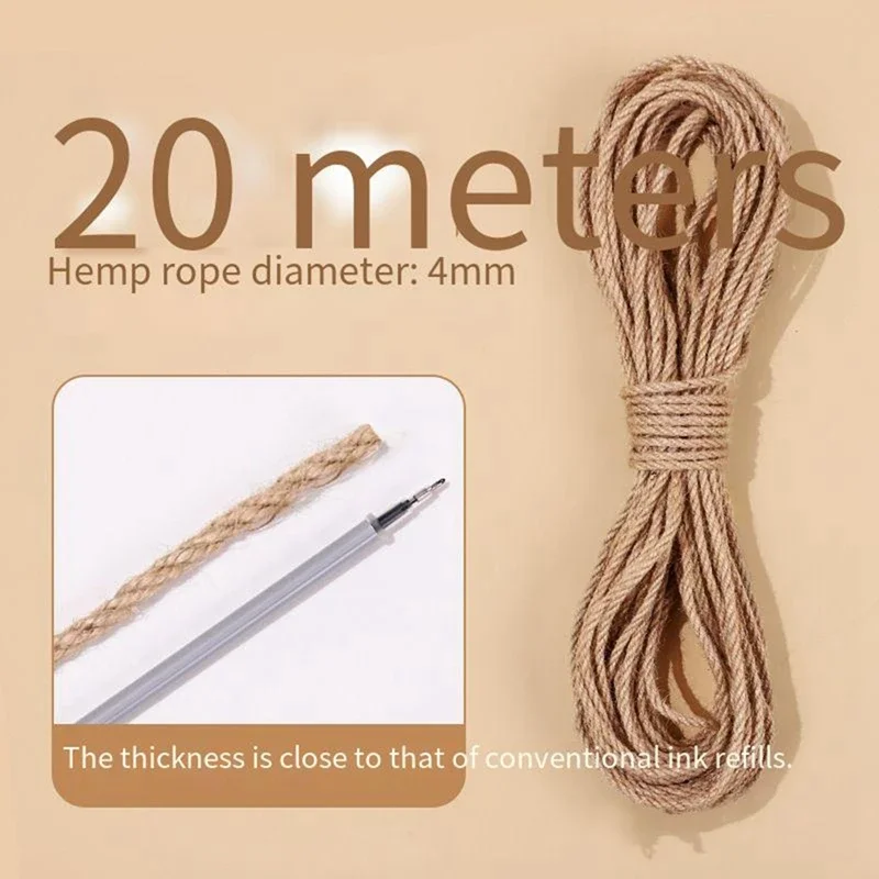 20/50M Pet Cat Scratch Durable Scratch Pole Climbing Frame Fine Sword Hemp Rope Pet Cat Scratchers 20/50M Pet Cat Scratch Durable Scratch Pole Climbing Frame Fine Sword Hemp Rope Pet Cat Scratchers - Image 11