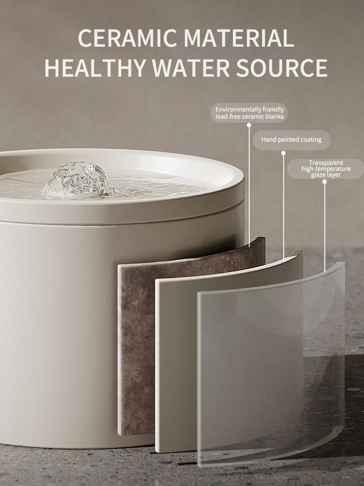 Water Dispenser Cat Automatic Water Dispenser, Pet Ceramic Bowl, Dog Bowl Water Dispenser, Circulation And Flow Water Dispenser Cat Automatic Water Dispenser, Pet Ceramic Bowl, Dog Bowl Water Dispenser, Circulation And Flow - Image 15