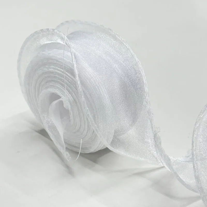40Mm 10 Yards Fischschwanz-Organzaband, Reflektierendes, Irisierendes Band Mit Gewelltem Rand Für Geschenkverpackungen, Diy-Schleifen, Blumensträuße, Voile-Bänder 40Mm 10 Yards Fischschwanz-Organzaband, Reflektierendes, Irisierendes Band Mit Gewelltem Rand Für Geschenkverpackungen, Diy-Schleifen, Blumensträuße, Voile-Bänder - Image 23