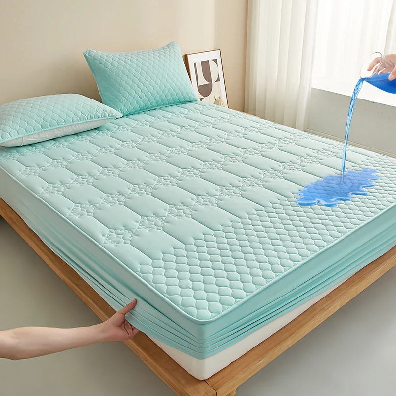 Waterproof Quilted Mattress Protector - Waterproof Fitted Sheet , Jacquard Style Mattress Cover, Antibacterial, Hypoallergenic Waterproof Quilted Mattress Protector - Waterproof Fitted Sheet , Jacquard Style Mattress Cover, Antibacterial, Hypoallergenic - Image 8