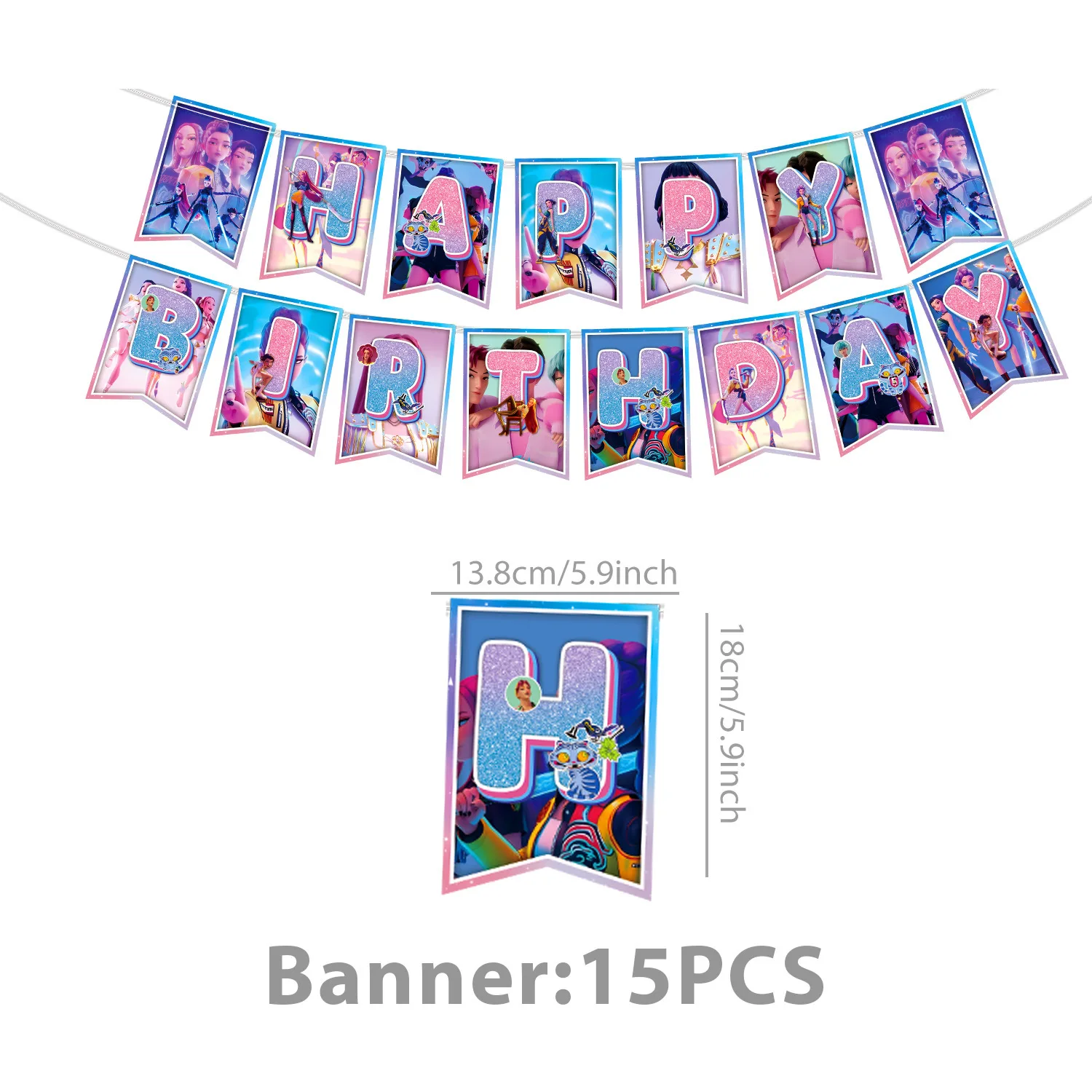 Kawaii K-Pop Gruppen-Thema Geburtstagsparty-Dekoration, Heimparty-Geschirr, Pappteller, Pappbecher, Banner, Servietten, Großhandel Neu Kawaii K-Pop Gruppen-Thema Geburtstagsparty-Dekoration, Heimparty-Geschirr, Pappteller, Pappbecher, Banner, Servietten, Großhandel Neu - Image 17