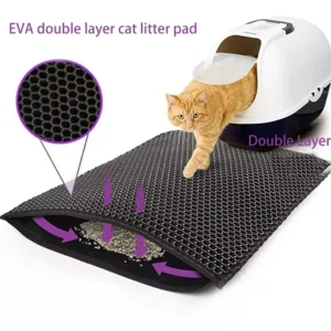 Katzenstreu Matte Mit Geschenk Doppel Schicht Wasserdichte Haustier Katzentoilette Matte Rutschfeste Sand Katze Pad Waschbar Bett Matte saubere Pad Produkte