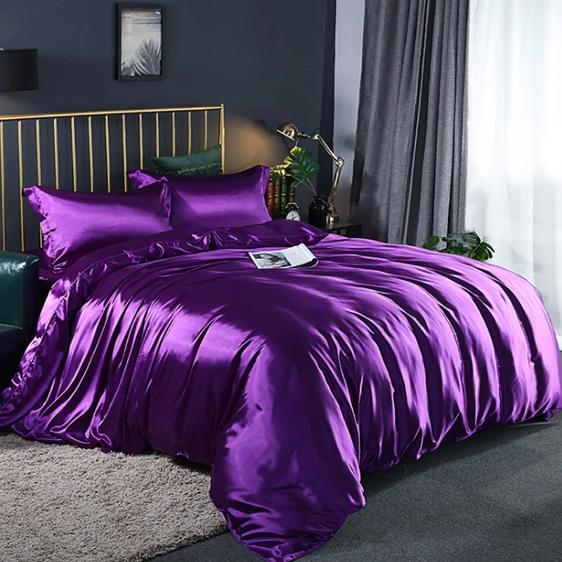 Bedding Duvet Cover Set Soft Silky Textured Comforter Cover With Corner Ties And Zipper Closure, Envelop Pillowcase Bedding Duvet Cover Set Soft Silky Textured Comforter Cover With Corner Ties And Zipper Closure, Envelop Pillowcase - Image 8