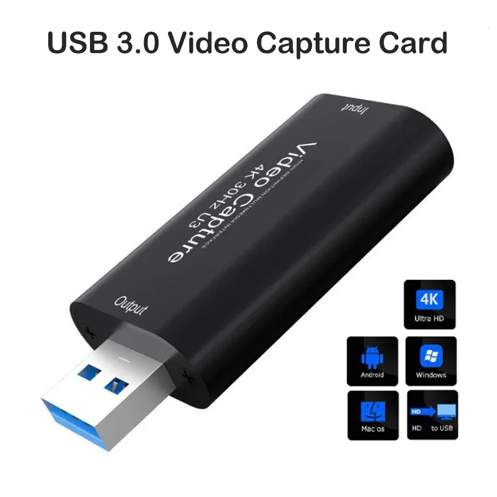 4K Hdmi-Video-Aufnahmekarte Usb 3.0/2.0 – Video Grabber Für Ps4, Gaming, Dvd, Camcorder, Kamera &Amp; Live-Streaming 4K Hdmi-Video-Aufnahmekarte Usb 3.0/2.0 – Video Grabber Für Ps4, Gaming, Dvd, Camcorder, Kamera &Amp; Live-Streaming - Image 5