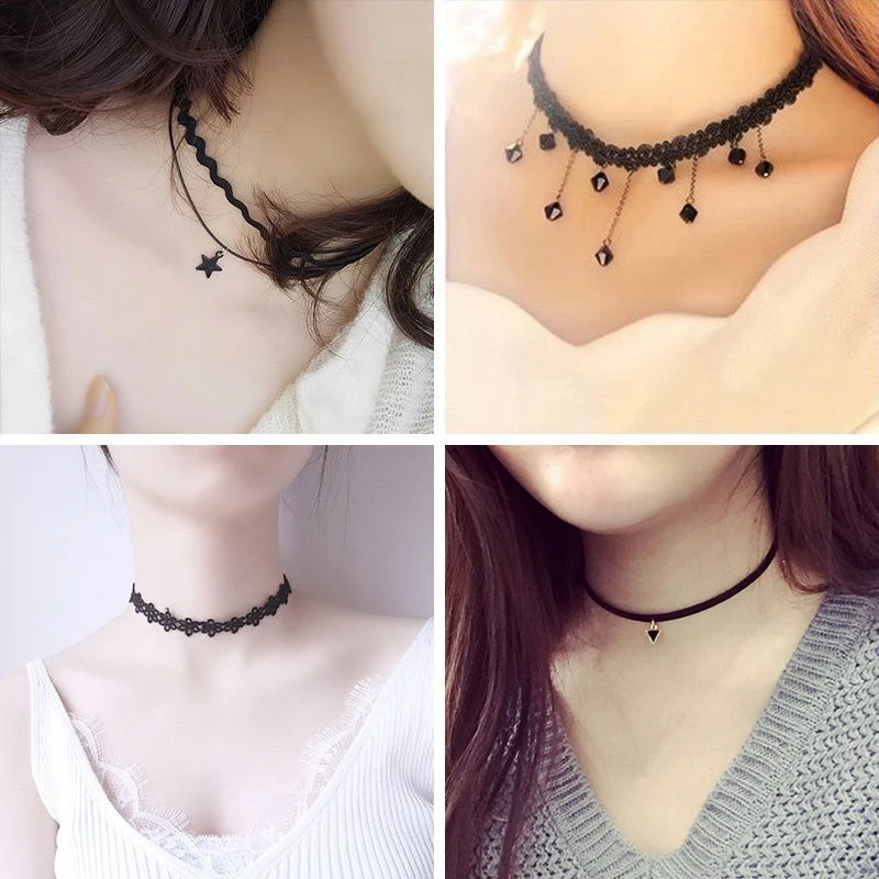 Koreanische Mode Samt Choker Halskette Für Frauen Vintage Sexy Spitze Halskette Mit Anhängern Gothic Mädchen Hals Schmuck Zubehör Koreanische Mode Samt Choker Halskette Für Frauen Vintage Sexy Spitze Halskette Mit Anhängern Gothic Mädchen Hals Schmuck Zubehör - Image 6