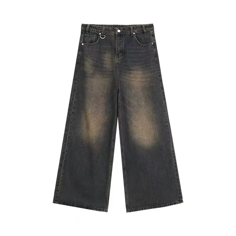 Sommer Männer Baggy Jeans Unisex Vintage Amerikanischen Stil Gerade Breite Bein Denim Hosen Mode Marke Heißer Verkauf Casual Hosen Sommer Männer Baggy Jeans Unisex Vintage Amerikanischen Stil Gerade Breite Bein Denim Hosen Mode Marke Heißer Verkauf Casual Hosen