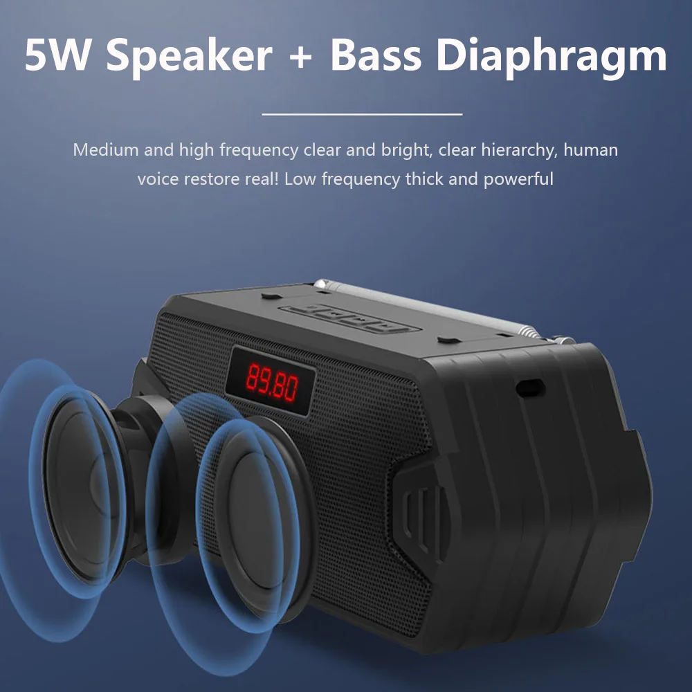 Tragbarer Bluetooth-Lautsprecher Mit Fm-Radio, Usb, Aux, Tf &Amp; Mp3 – Kabellose Soundbox Für Telefon, Pc, Outdoor &Amp; Freizeit Tragbarer Bluetooth-Lautsprecher Mit Fm-Radio, Usb, Aux, Tf &Amp; Mp3 – Kabellose Soundbox Für Telefon, Pc, Outdoor &Amp; Freizeit - Image 2