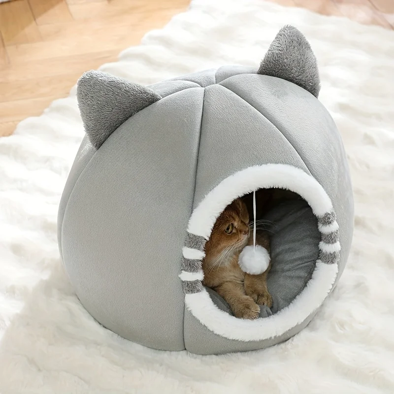 Tiefschlaf-Katzenhöhle Mit Weicher Matte Für Katzen, Haustierprodukte, Tasche, Sofa, Haustierhaus, Hundekorb, Zelt, Für Bärtige Katzen, Cama Para Tiefschlaf-Katzenhöhle Mit Weicher Matte Für Katzen, Haustierprodukte, Tasche, Sofa, Haustierhaus, Hundekorb, Zelt, Für Bärtige Katzen, Cama Para - Image 3