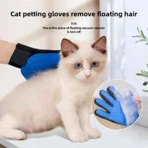 Katzenpflege-Handschuh Haustier-Katzenkamm Badebürste für Katzen Haarentfernung Massagebürste Weiche Borsten Haustierpflege-Reinigungszubehör