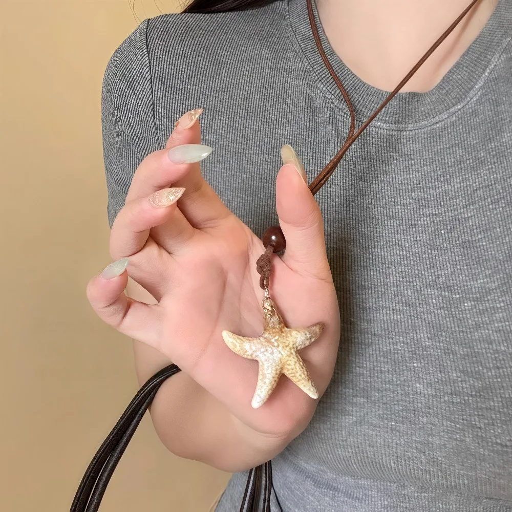 Bohemian Retro Seestern Anhänger Halskette Für Frauen Sommer Ozean Y2K Zubehör Shell Conch Lange Kette Halskette Schmuck Geschenke Bohemian Retro Seestern Anhänger Halskette Für Frauen Sommer Ozean Y2K Zubehör Shell Conch Lange Kette Halskette Schmuck Geschenke - Image 2