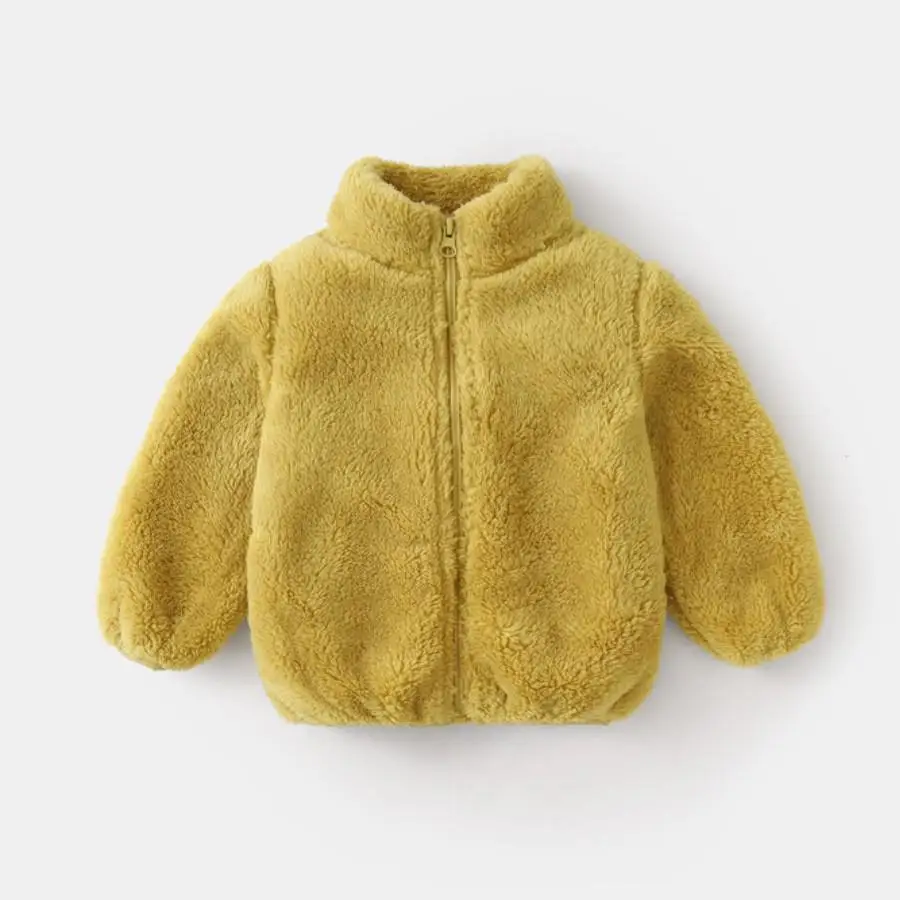 Solid Color Fashion Children Plush Coat Autumn Winter Warm Baby Girl Boy Casual Jacket Greatcoat Kids Clothing Toddler Outerwear Solid Color Fashion Children Plush Coat Autumn Winter Warm Baby Girl Boy Casual Jacket Greatcoat Kids Clothing Toddler Outerwear - Image 8