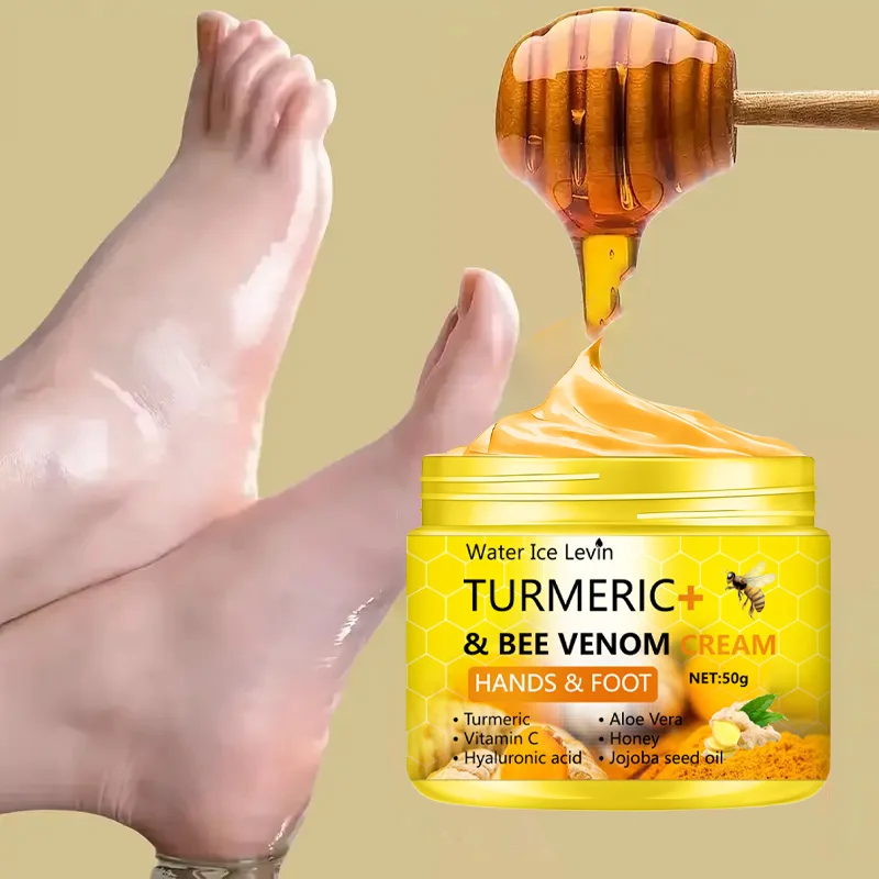 Fuß- Und Handcreme Mit Kurkuma Und Bienengift - Anti-Trocken Riss-Reparatur Und Totes-Haut-Entfernung 50G Fuß- Und Handcreme Mit Kurkuma Und Bienengift - Anti-Trocken Riss-Reparatur Und Totes-Haut-Entfernung 50G