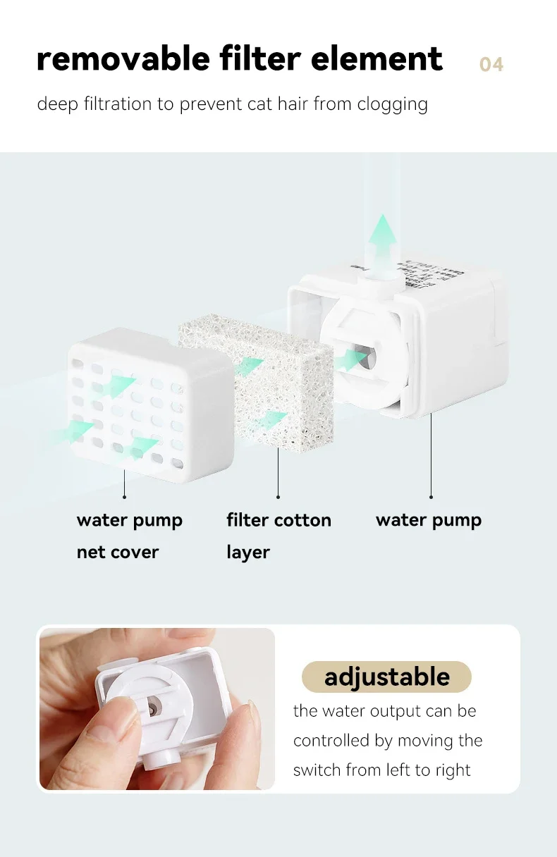 Ceramic Water Fountain Cat Charging Pet Water Feeders Dogs Automatic Circulating Filtration Flow Water Dispenser Cat Accessories Ceramic Water Fountain Cat Charging Pet Water Feeders Dogs Automatic Circulating Filtration Flow Water Dispenser Cat Accessories - Image 17