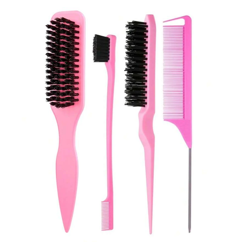 Bristle Slick Back Hair Brush For Sleek Ponytail Bun &Amp; Smoothing Baby Hairs, Flyaways, Edge Control - Backcombing &Amp; Teasing Bristle Slick Back Hair Brush For Sleek Ponytail Bun &Amp; Smoothing Baby Hairs, Flyaways, Edge Control - Backcombing &Amp; Teasing - Image 8