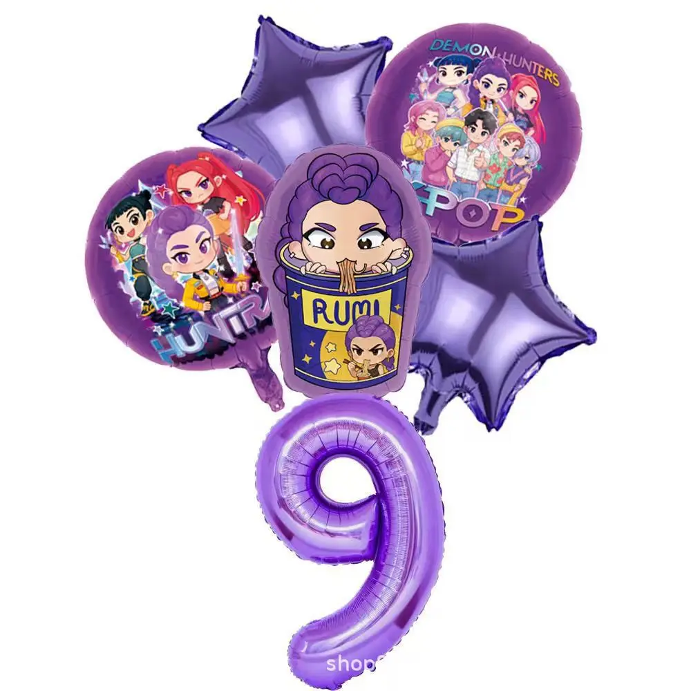 Heißes K-Pop Themen-Geburtstagsballon-Set, Folienballons Mit Zahlen 1-9 Und Happy Birthday Banner, Party-Dekorationszubehör Heißes K-Pop Themen-Geburtstagsballon-Set, Folienballons Mit Zahlen 1-9 Und Happy Birthday Banner, Party-Dekorationszubehör - Image 14