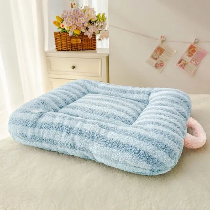 Cute Soft Pet Cat Bed Pad For Four Seasons Soft Plush Oval Comfortable Sleeping Washable For Small Medium Dogs/Cats Pet Products Cute Soft Pet Cat Bed Pad For Four Seasons Soft Plush Oval Comfortable Sleeping Washable For Small Medium Dogs/Cats Pet Products - Image 9
