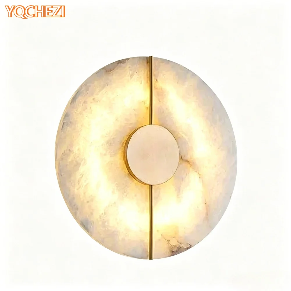 Moderne Luxuriöse Kreative Led-Wandleuchte - Alabaster Led-Wandlampe Für Schlafzimmer, Nachttisch, Wohnzimmer, Flur, Innendekor-Beleuchtung Moderne Luxuriöse Kreative Led-Wandleuchte - Alabaster Led-Wandlampe Für Schlafzimmer, Nachttisch, Wohnzimmer, Flur, Innendekor-Beleuchtung - Image 2