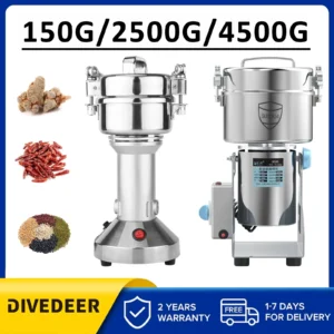DIVEDEER 150 ~ 4500g Elektrische Körner Gewürze Hebals Kaffee Trockenfutter Mühle Schleifmaschine Gristmill Mehl Pulver Brecher