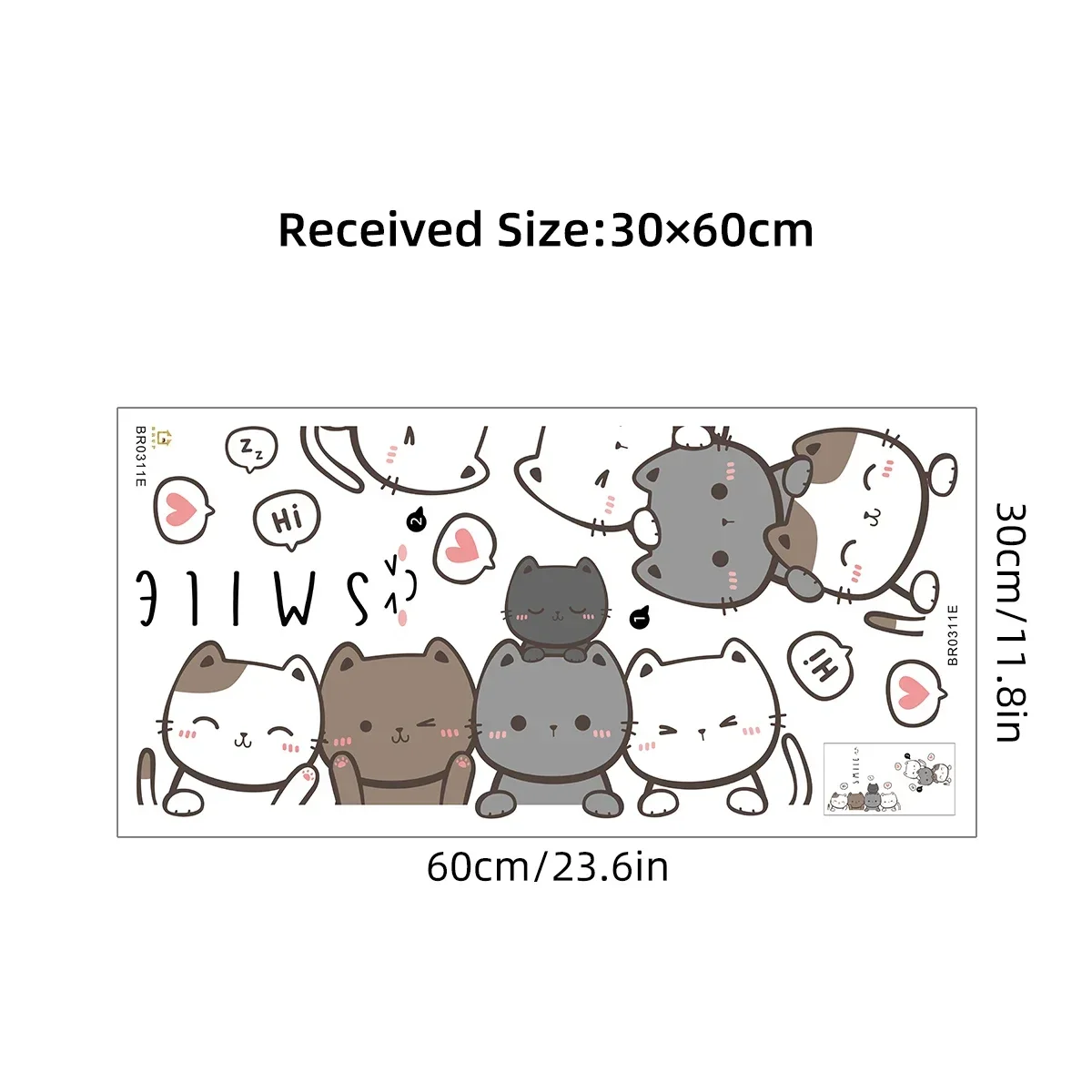 1Pc Furniture Cartoon Cute Cat Wall Stickers For Door Home Decor Accessories Living Room Kids Room Decoration Wall Decals Diy 1Pc Furniture Cartoon Cute Cat Wall Stickers For Door Home Decor Accessories Living Room Kids Room Decoration Wall Decals Diy - Image 5