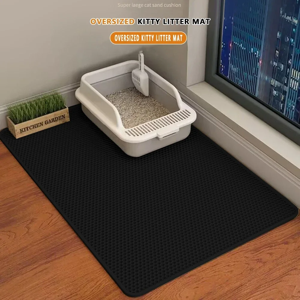 Cat Litter Mat 2-Layer Design Premium Sand Trapping Technology Waterproof Base Non-Slip Pet Floor Protector For Indoor Kittens Cat Litter Mat 2-Layer Design Premium Sand Trapping Technology Waterproof Base Non-Slip Pet Floor Protector For Indoor Kittens - Image 9