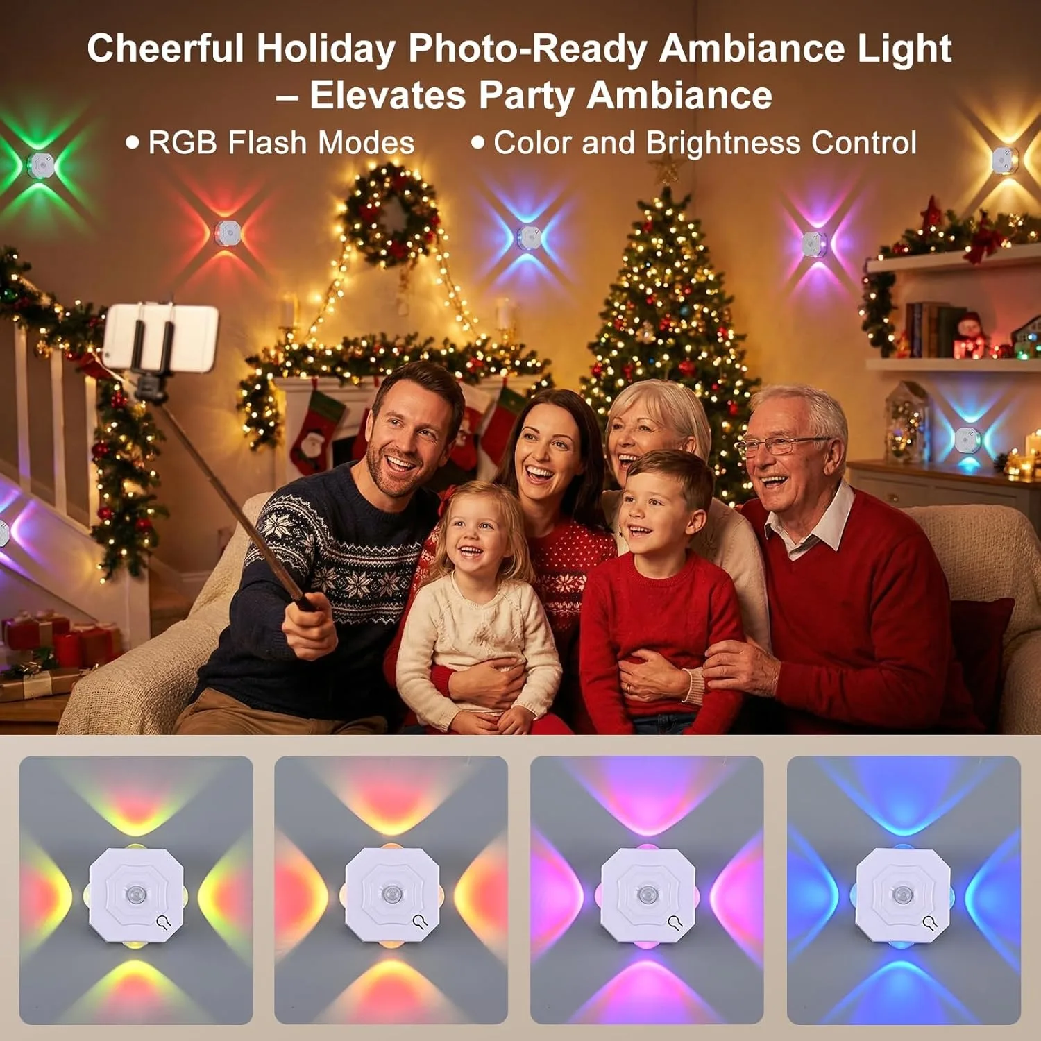 Led-Bewegungssensor-Lampe Wiederaufladbare Nachtbeleuchtung Dekorative Innenwandleuchten Rgb Und 3 Farben Flur Treppen Küchenbeleuchtung Led-Bewegungssensor-Lampe Wiederaufladbare Nachtbeleuchtung Dekorative Innenwandleuchten Rgb Und 3 Farben Flur Treppen Küchenbeleuchtung - Image 2