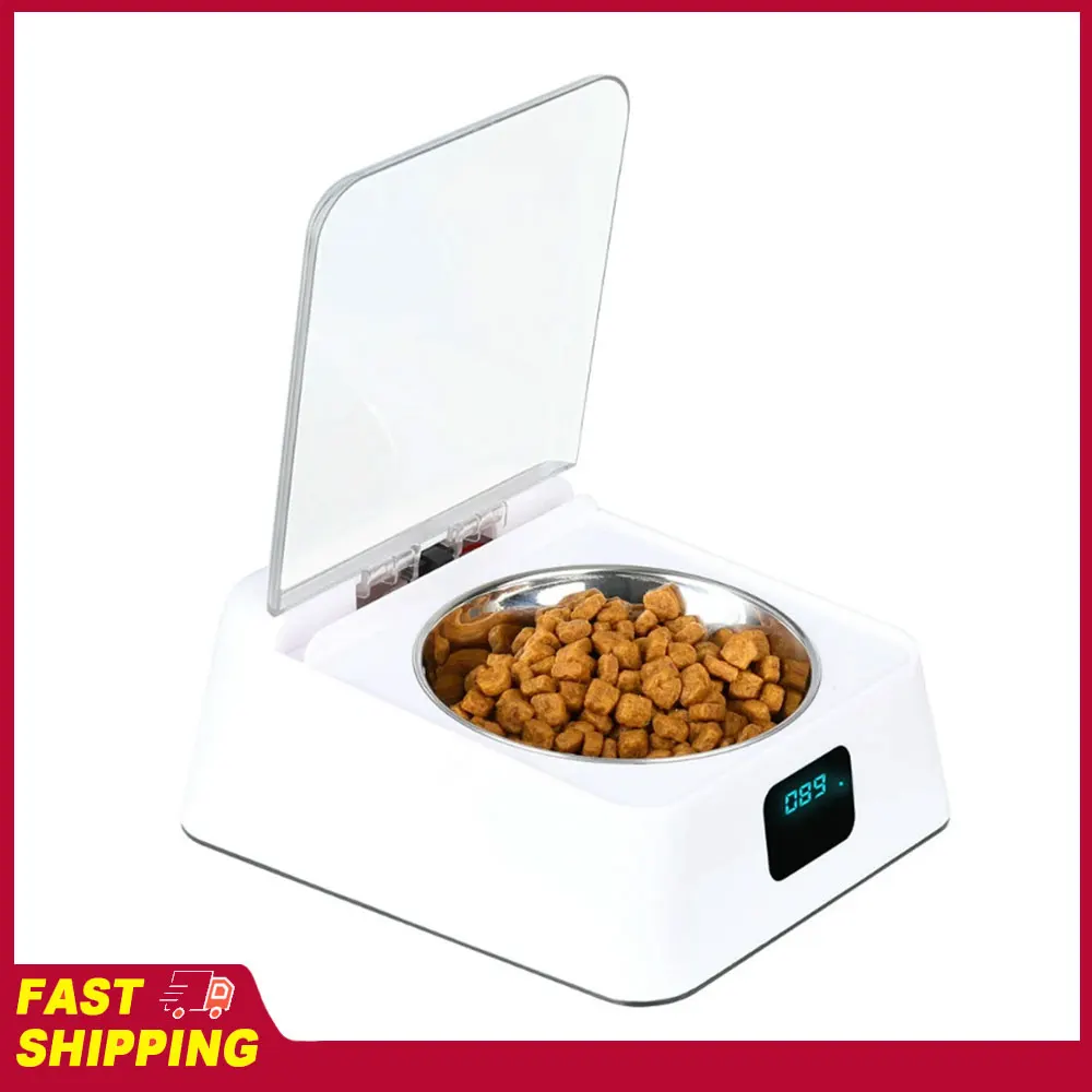 Automatic Cat Feeder With Infrared Sensor Cover Removable Bowl Battery Powered Intelligent Automatic Opening Lid Dog Feeder Automatic Cat Feeder With Infrared Sensor Cover Removable Bowl Battery Powered Intelligent Automatic Opening Lid Dog Feeder