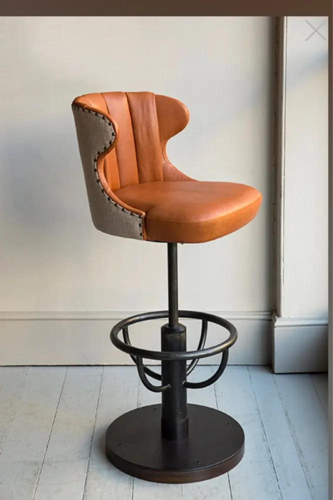 Customized Bar Stool - Adjustable Height Leather Padded Backrest For Comfortable Seating In Home Or Office Customized Bar Stool - Adjustable Height Leather Padded Backrest For Comfortable Seating In Home Or Office