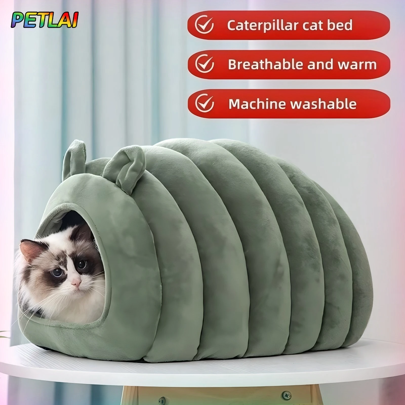 Katzenbett-Matte Für Winter Und Herbst, Gemütliches Schlafhaus Mit Warmem, Sicherem, Atmungsaktivem Großraum-Nest, Weiches Kissen Für Haustierkatzen Katzenbett-Matte Für Winter Und Herbst, Gemütliches Schlafhaus Mit Warmem, Sicherem, Atmungsaktivem Großraum-Nest, Weiches Kissen Für Haustierkatzen