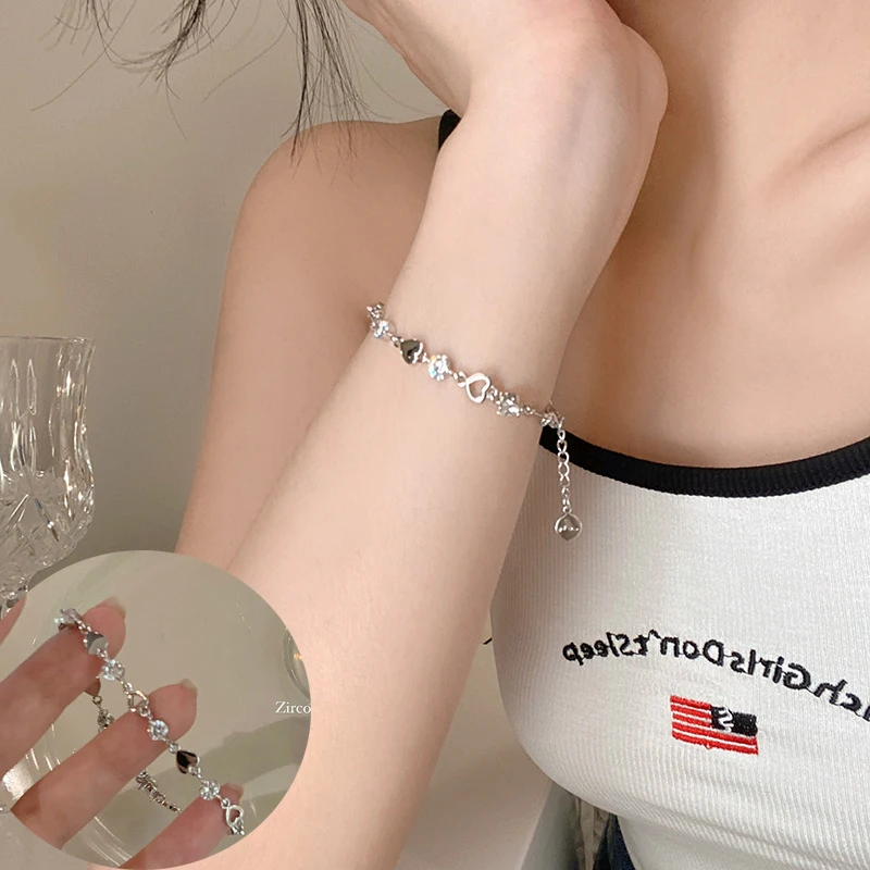 Armband Aus Zinklegierung, Funkelndes Zirkon-Blumenarmband, Handgefertigtes Armband Aus Legierung Für Den Täglichen Gebrauch, Modeaccessoire, Party Armband Aus Zinklegierung, Funkelndes Zirkon-Blumenarmband, Handgefertigtes Armband Aus Legierung Für Den Täglichen Gebrauch, Modeaccessoire, Party - Image 13