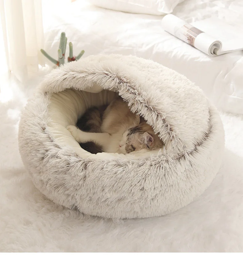 Autumn And Winter Soft Plush Pet Bed And Pet Bed Winter Warm And Cold Plush Comforter Nest Shell Cat Nest Semi-Enclosed Cat Nest Autumn And Winter Soft Plush Pet Bed And Pet Bed Winter Warm And Cold Plush Comforter Nest Shell Cat Nest Semi-Enclosed Cat Nest - Image 31