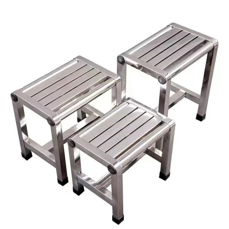 Multi Functional Stainless Steel Stool - Durable Thick &Amp; Sturdy Stool, Ideal For Living Room, Bathroom, Kitchen, Corridors Multi Functional Stainless Steel Stool - Durable Thick &Amp; Sturdy Stool, Ideal For Living Room, Bathroom, Kitchen, Corridors