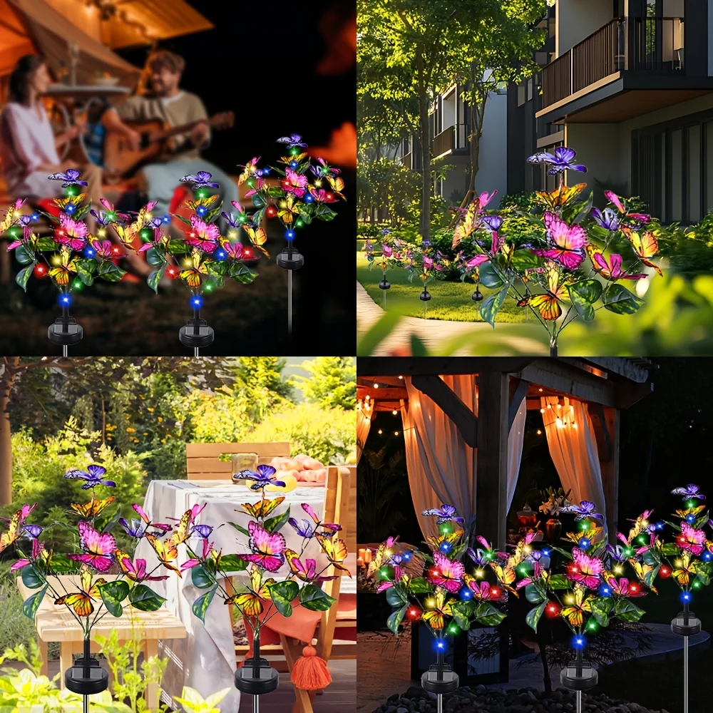 Solar-Led-Schmetterlings-Gartenleuchten, Wasserdicht, Bunt, Für Den Außenbereich, Rasen, Weg, Lampe Für Hof, Terrasse, Festival, Weihnachten, Dachdekoration Solar-Led-Schmetterlings-Gartenleuchten, Wasserdicht, Bunt, Für Den Außenbereich, Rasen, Weg, Lampe Für Hof, Terrasse, Festival, Weihnachten, Dachdekoration - Image 6